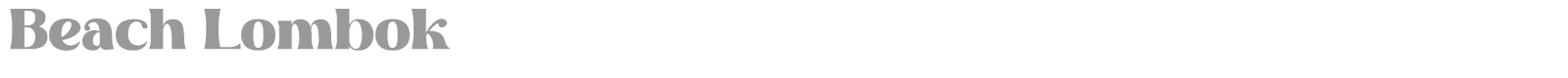 Beach Lombok font preview